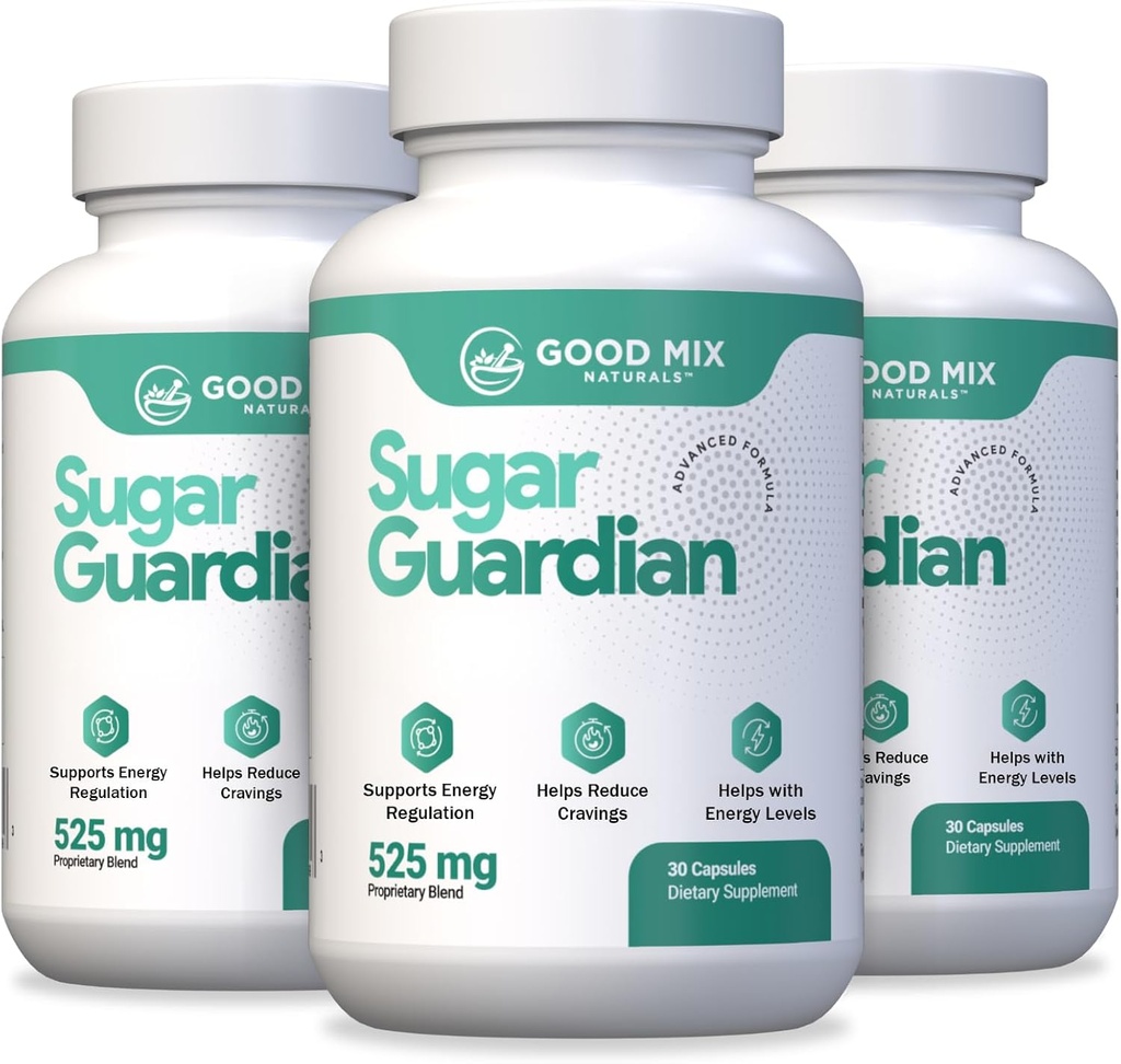 Sugar Guardian Solution à base d'herbes Supplément: 525mg 30 Capsules en poudre - 3 mois d'approvisionnement.