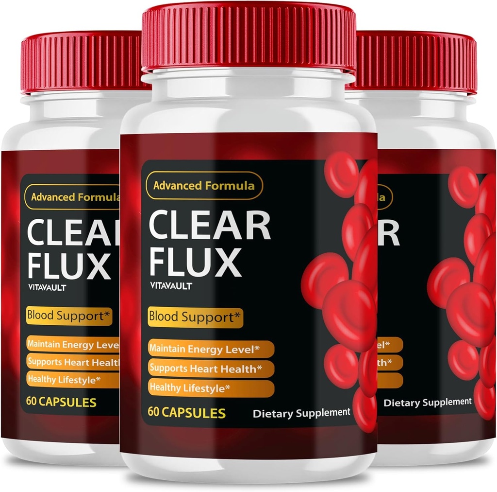 Clear Flux Supplement, Super Boost Clear Flux Supplement, Clear Flux Pills, Official Formula, Premium Support to Maintain Stable Levels & Healthy Circulation, Clear Flux Health Reviews (3 Pack)