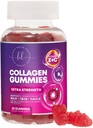 Collagen Peptides Gummies - 2500 mcg D-Biotin Per Serving - Hydrolyzed Protein Type I & III Multi Collagen Supplement with Vitamin C & Zinc - Support for Hair, Skin, Nails, Berry Flavor - 60 Gummies
