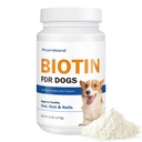 Biotine pour les chiens, soutient le manteau brillant et la peau saine, renforce les ongles de chien, supplément de poudre de biotine pour les chiens Shedding, soulagement de peau sèche pour les chiens, 6 oz