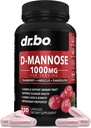 D Suppléments de mannose pour les pilules pour femmes - D-Mannose naturel 500mg Capsules, Cranberry DMannose Pills 1000mg par portion - Bladder Flush & Urinary Tract Cleanse Health Supplement - 120 Capsules de Veg