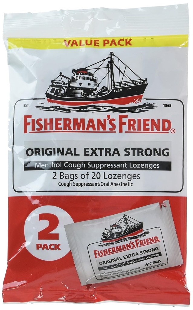 L'ami du pêcheur Lozenges, 20 comtes (paquet de 2)