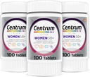 Multivitamine d'argent centrum pour femmes 50 Plus, supplément multivitamine/multiminéral avec vitamine D3, vitamine B, calcium et antioxydants, sans gluten, ingrédients non OGM - 300 Nombre