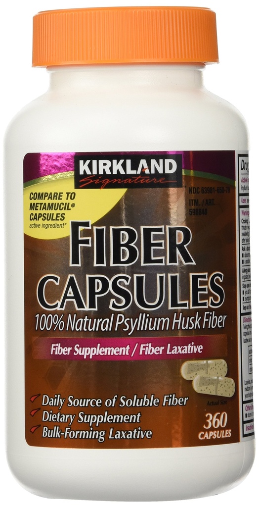 Kirkland Signature Kirkland Capsules de fibre, 2 boîtes (360 capsules chacune)