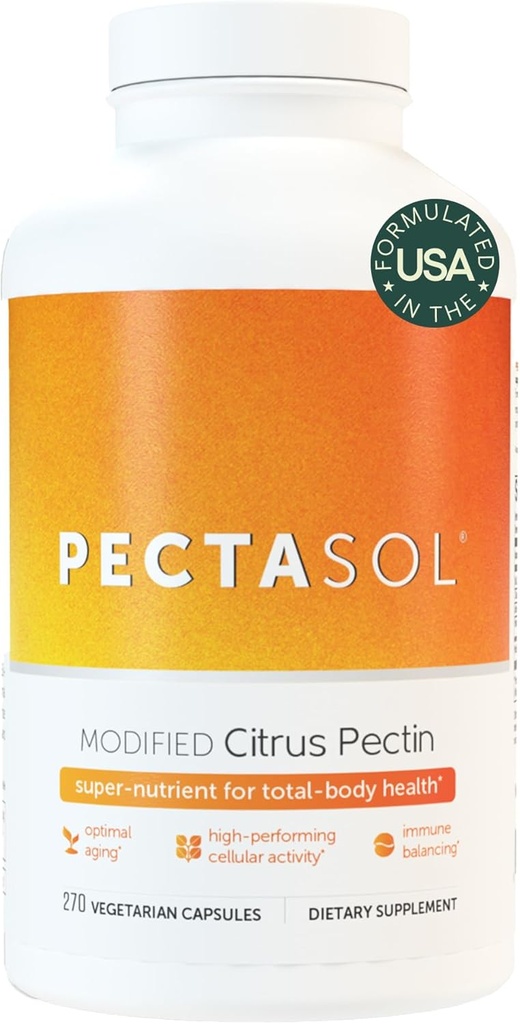 PectaSol modifié Citrus Pectine – 270 Capsules – Supplément Santé Total-Body pour soutenir le coeur, le système immunitaire, la réponse à l'inflammation et le vieillissement en santé + maintenir des niveaux de gallectine en santé-3