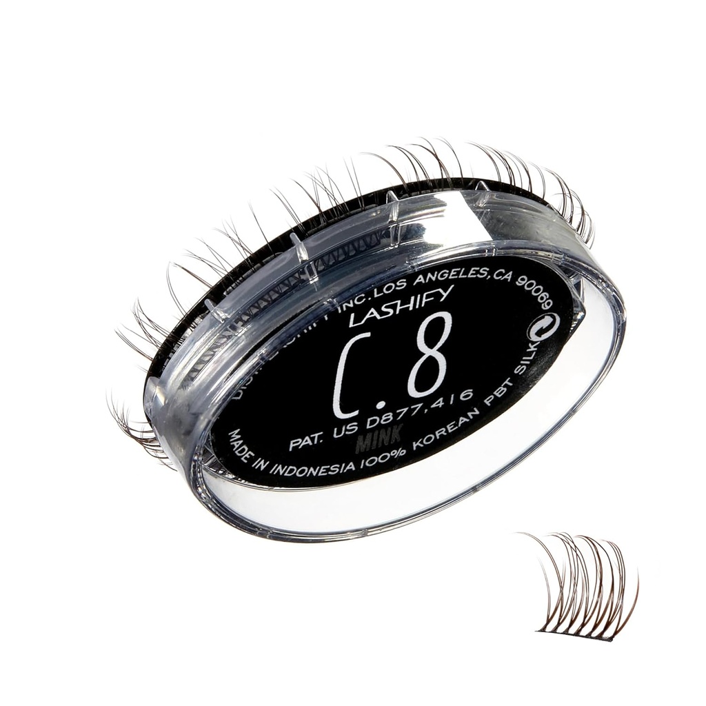 Lashify Curl 8mm Gossamer Extensions de cils de recharge, couleur Minx, bricolage faux cils pour un look naturel