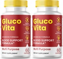 SPRESSO (2 boîtes) GlucoVita Capsules, GlucoVita Blood Support Capsules, Support tout naturel pour le bien-être général, GlucoVita Capsules Review (120 capsules)