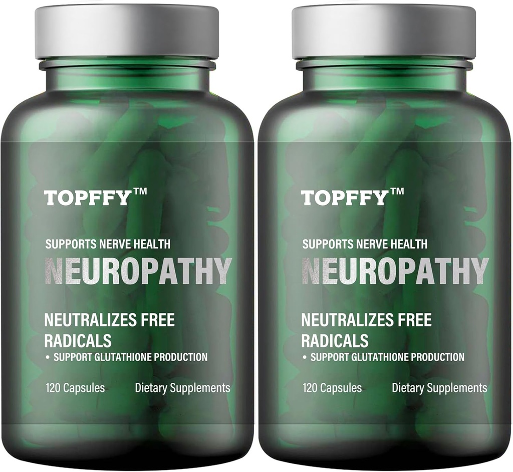 Neuropathy Nutritional Blend for Nerve Discomfort Relief, with 600mg Alpha Lipoic Acid -Benfotiamine, Maximum Strength Natural Nerve Vitamins,Suitable for Feet, Hands, Fingers, Legs Toe