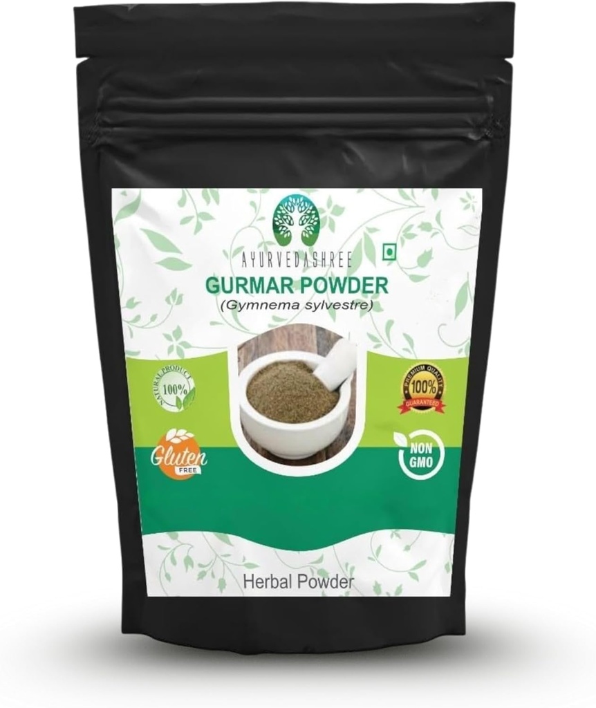 Gymnema Sylvestre Poudre Feuille 100 Gm I Poudre Gurmar I Non OGM I Sans gluten, végétarien