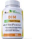 Supplément DIM 125mg - DIM Diindolylméthane Plus BioPerine 90 jours d'approvisionnement de DIM pour équilibre œstrogène, équilibre hormonal en ménopause, support de l'acné, peau de cheveux et ongles