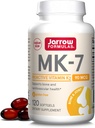 Formules de Jarrow MK-7 90 mcg - Forme bioactive des portions de vitamine K2-120 (sofgels) - pour la santé osseuse et cardiovasculaire - Vitamine K2 MK-7 Supplément alimentaire - K2 Supplément vitamine MK-7 - Sans gluten