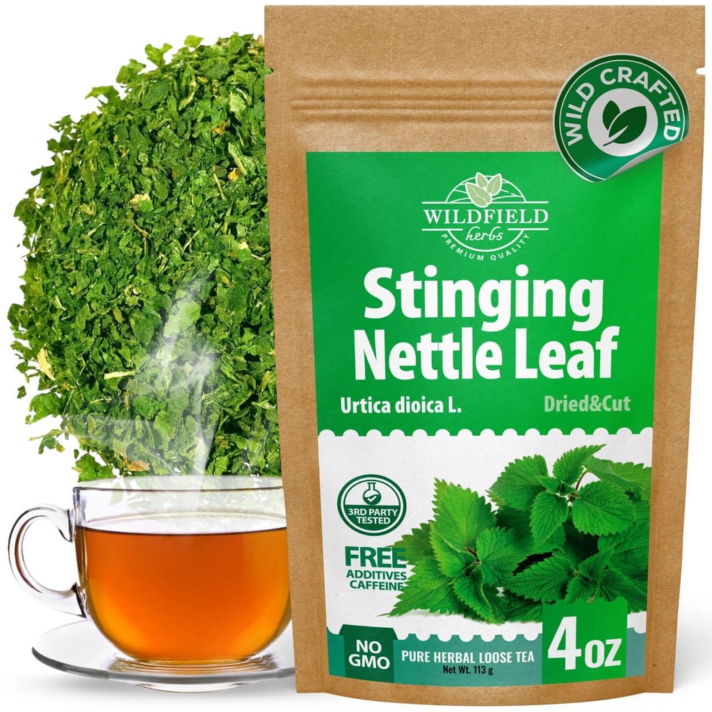 4 oz. Séché Nettle Leaf Tea Ortiga Planta Nettle Herb Bulk Sting Nettle Leaf Herb Tea (Urtica dioica) - 113g Stinging Nettle Leaves Tea ortiga verde te