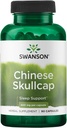 Swanson Chinese Skullcap - Supplément à base de plantes favorisant la relaxation et le soutien du sommeil - Formule flavonoïde pour aider à apaiser les nerfs - (90 capsules, 400mg chacune)