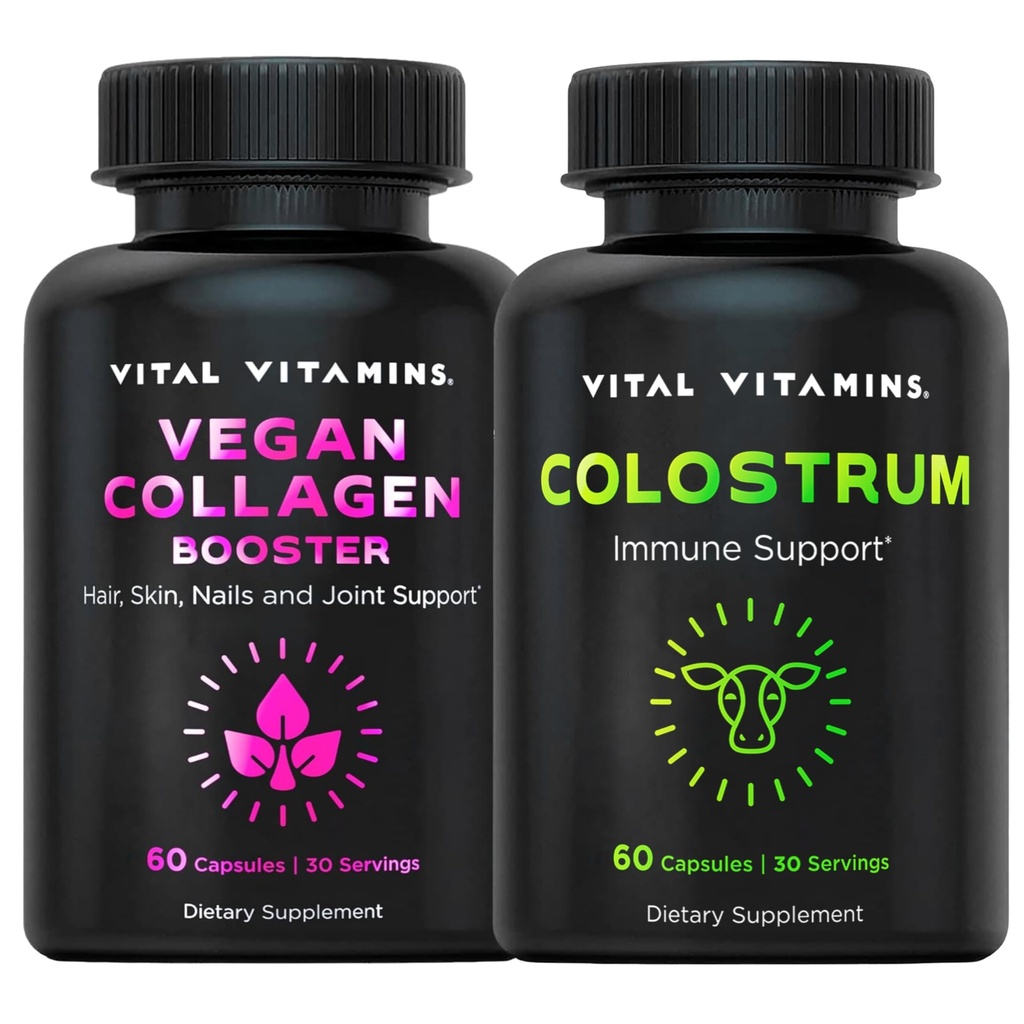 Vitamines Vitamines Végétales Capsules de rappel de collagène + Supplément de gélules Colostrum