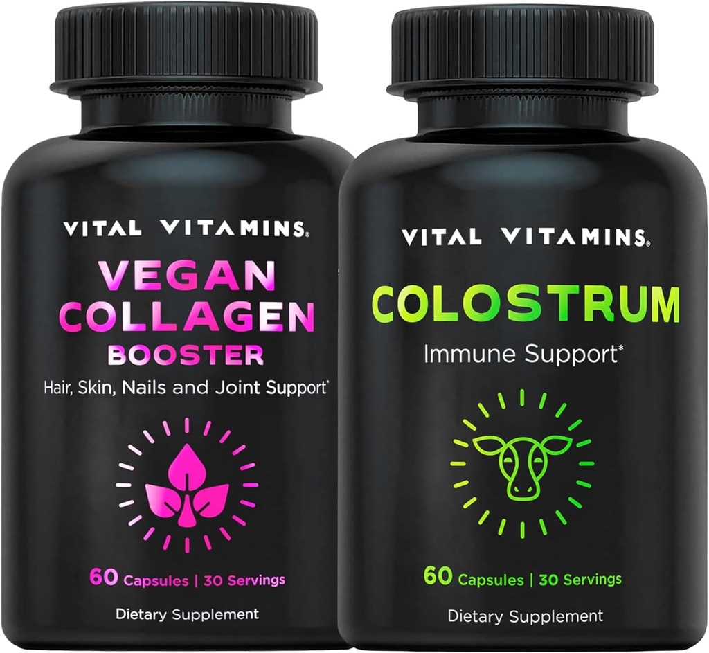 Vitamines Vitamines Végétales Capsules de rappel de collagène + Supplément de gélules Colostrum