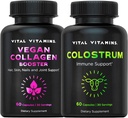 Vitamines Vitamines Végétales Capsules de rappel de collagène + Supplément de gélules Colostrum