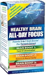 Nutrition appliquée Cerveau sain Toute la journée, 50 comprimés par bouteille (3 pack)