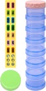 7 Day Pill Organizer Case Stackable Weekly Suppléments Vitamines Pills Holder Dispenser Extra Large Translucide Blue avec Etiquette et un Lids de plus