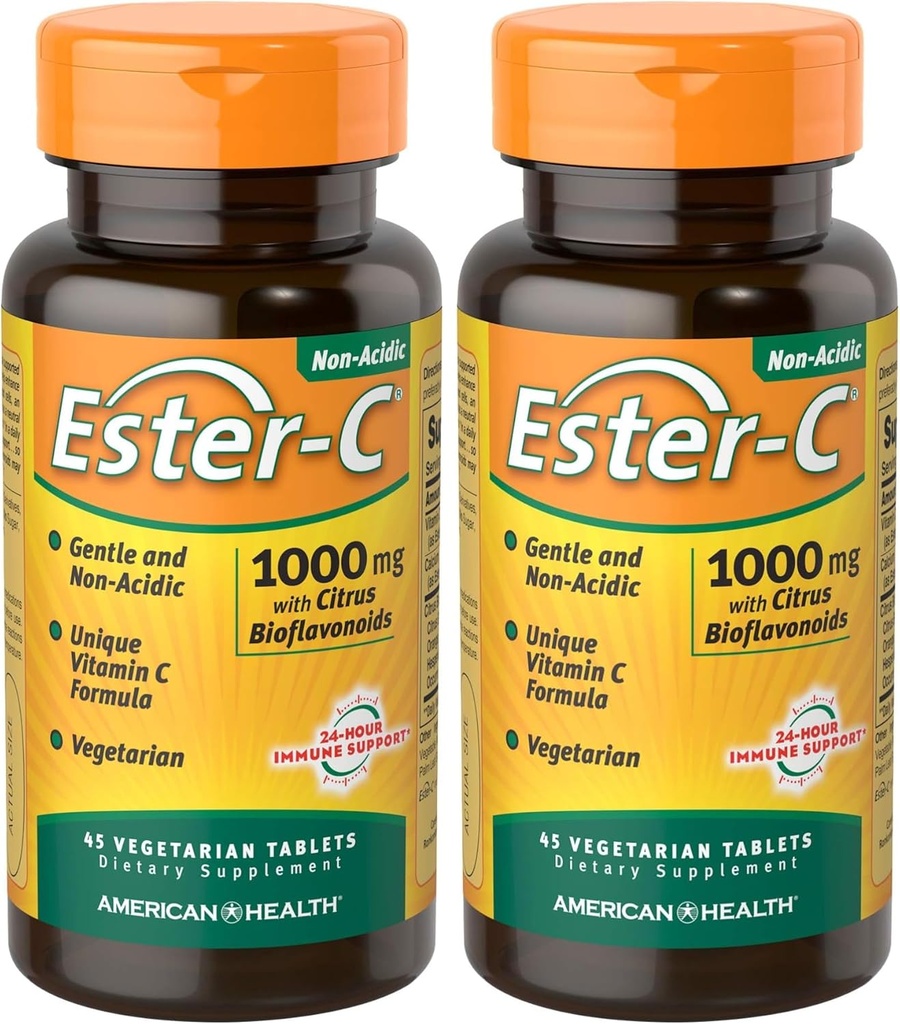 American Health Ester-C avec agrumes bioflavonoïdes, comprimé, 45 comte (paquet de 2)