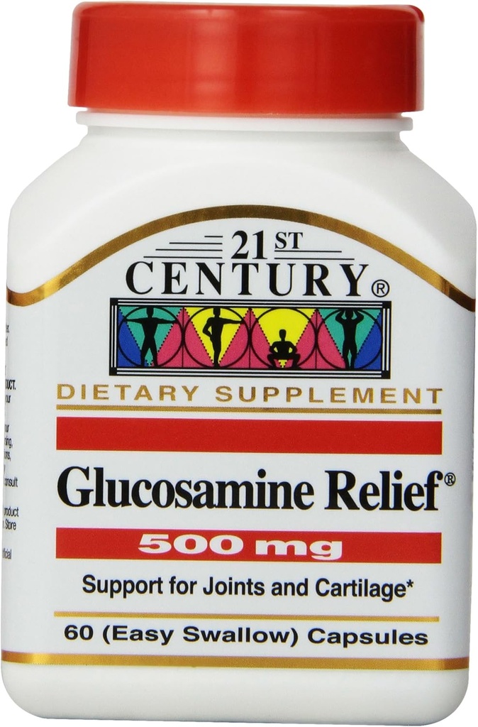 21ème siècle Glucosamine Relief 500 Mg, 60 Capsules faciles à avaler, (paquet de 3)