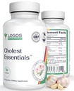 Cholest Essentials - 60 Capsules de supplément végétalien avec l'ail, Niacin, Policosanol, Guggul, Stérol végétal et Cayenne