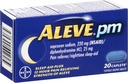 Aleve PM Caplets, Naproxen Sodium 220 mg (NSAID)/diphénhydramine HCl 25 mg, analgésique/nuageuse, formation non-habitante, 20 Nombre
