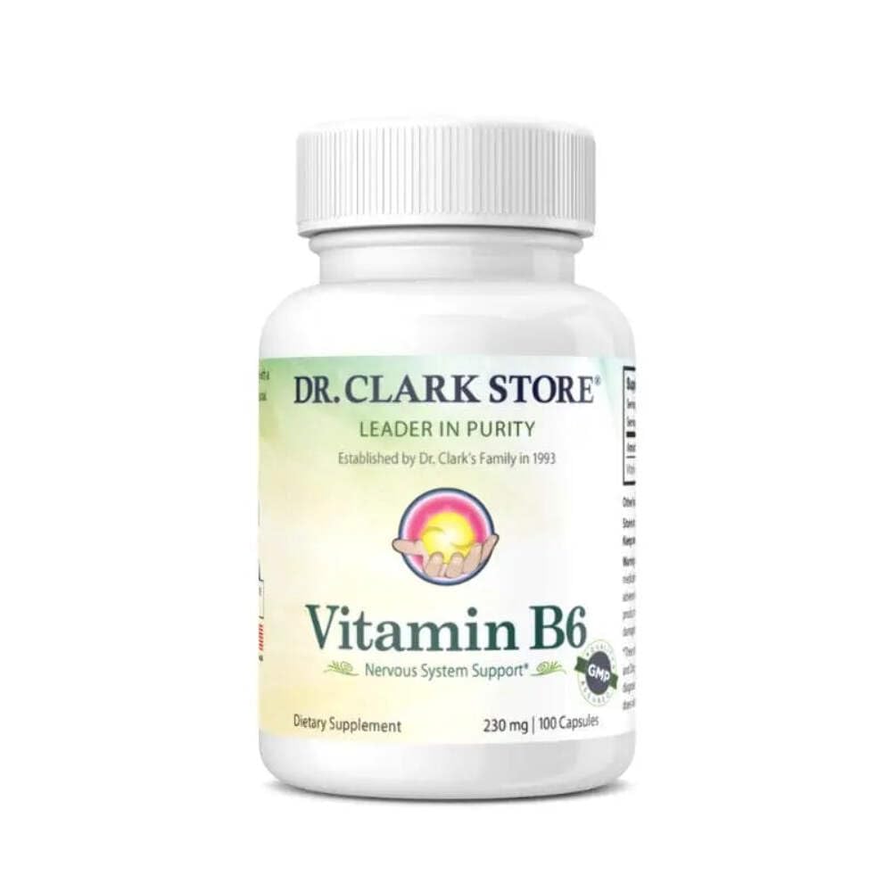 Dr Clark Vitamine B6 Supplément, 230mg, 100 Capsules