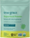 True Grace Brocoli Microgreens - 0.4 oz - Poudre quotidienne Superfood pour la santé cellulaire et immunitaire - Sans gluten et sans soja, végétalien, biologique régénérative - 30 portions