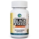 Amazing Herbs Whole Spectrum Black Seed & High Potency Ail, Capsules végétariennes - Sans gluten, sans OGM, végétalien, soutient le système immunitaire, la fonction pulmonaire et la santé cardiovasculaire - 100 Compte