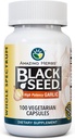 Amazing Herbs Whole Spectrum Black Seed & High Potency Ail, Capsules végétariennes - Sans gluten, sans OGM, végétalien, soutient le système immunitaire, la fonction pulmonaire et la santé cardiovasculaire - 100 Compte