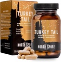 North Spore Organic Turkey Tail Extract Mushroom Complement Capsules de Stamina & Endurance (en anglais seulement) 60 jours d'approvisionnement