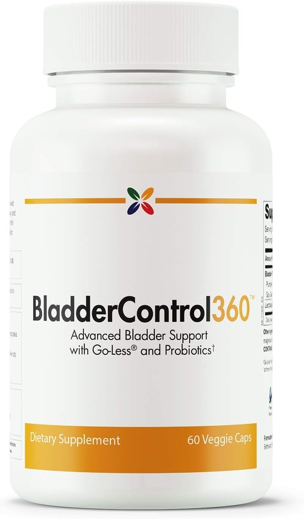 Stop Aging Now - BladderControl360 Formula - Bladder Control Support - Go-Less & Probiotics - Urinary Health Probiotic Supplement - Lactobacillus Rhamnosus, Pumpkin Seed & Soy Germ Extracts - 60 Vcaps