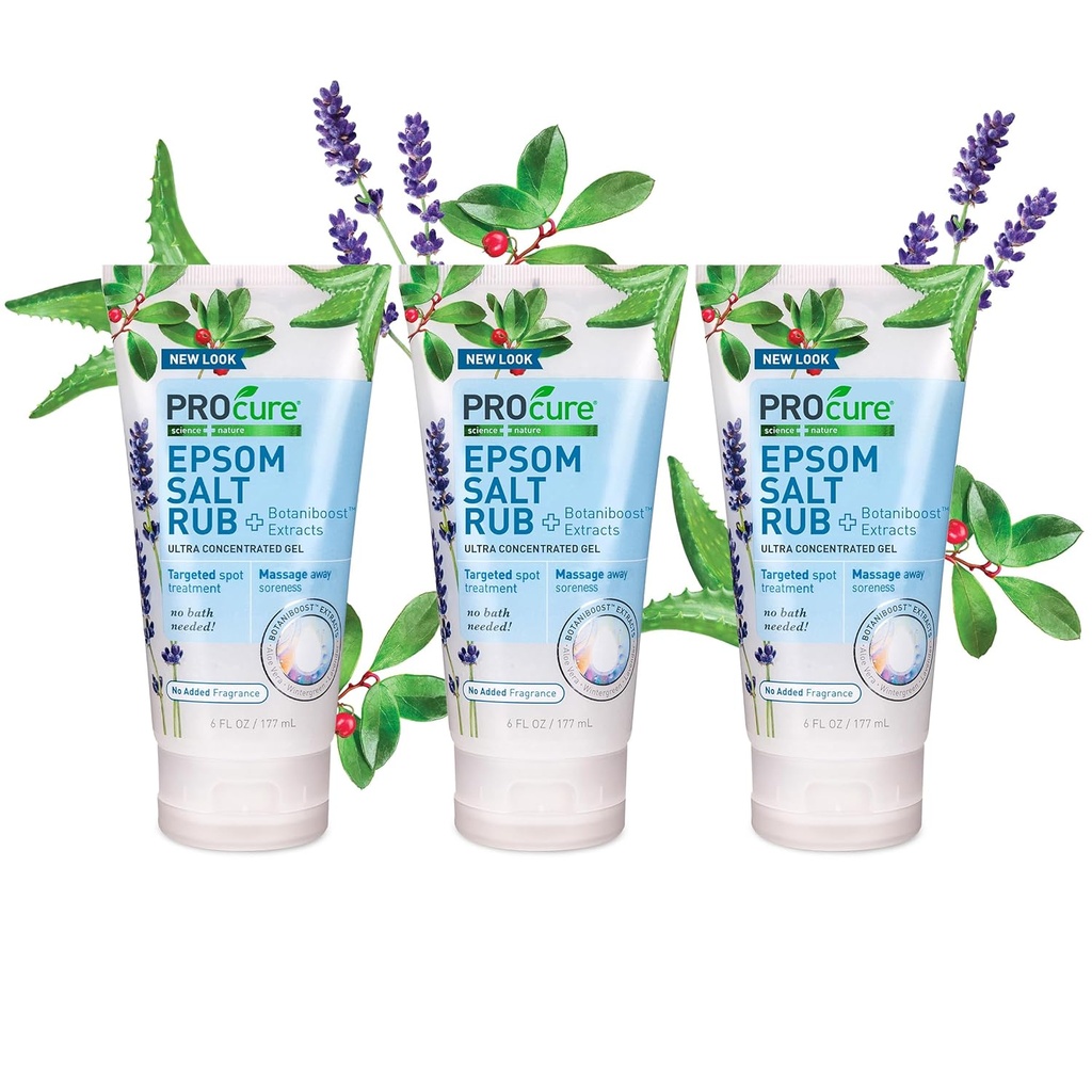 Procure Epsom Sel Rub Gel - 3 Pack