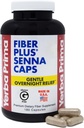 Capsules de Senna Prima Fiber Plus Yerba, 180 Count - Gentle Overnight Relief, États-Unis Fabriqué, non OGM, pour une utilisation à court terme pour rétablir la régularité