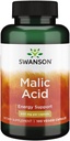 Acide Malic de Swanson - Supplément naturel Promouvoir la production d'énergie cellulaire - Formule de supplément pour aider les muscles « & » nourissants - (100 capsules de Veggie, 600 mg chacune)