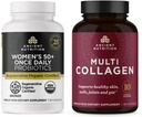 Ancient Nutrition Regénérative Organic Certified Women's 50+ Probiotiques Capsules, 30 Compte + Capsules Multi Collagènes, 90 Nombre de portions