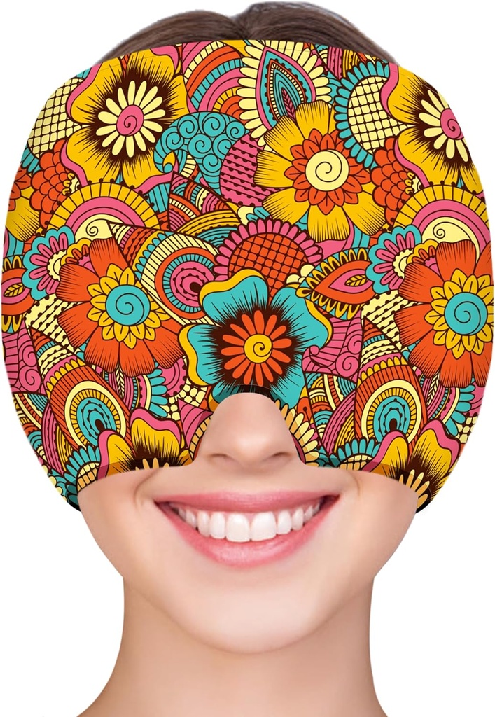 ZNÖCUETÖD Cap de soulagement de la migraine Cap de soulagement de la migraine Cap de protection de la migraine Chapeau de glace pour la migraine Cap de protection de la migraine Cap de protection de la migraine Cap de protection de la migraine Cap de protection de la glace Femmes Compression chaude/froide