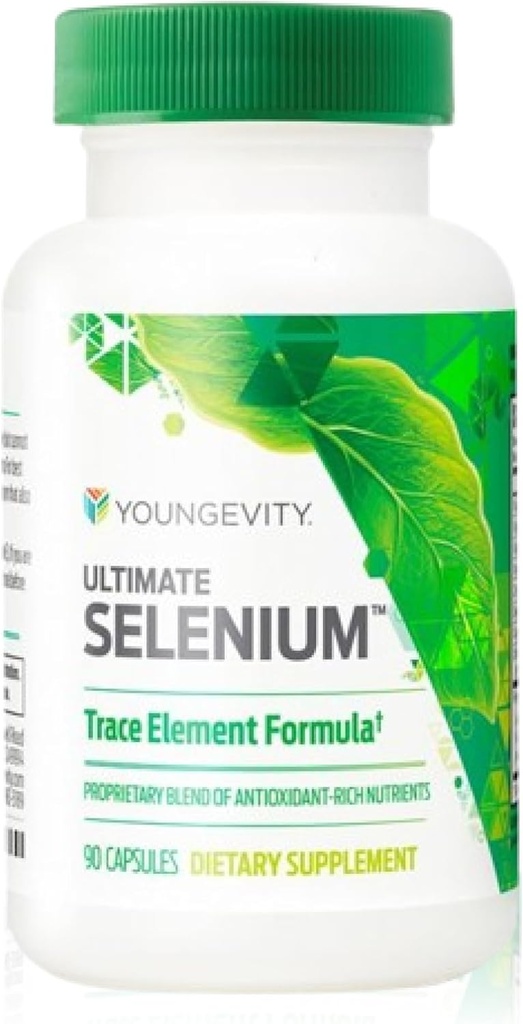 Youngevity Ultimate Sélénium + Cofactors - Supplément minéral essentiel pour le soutien immunitaire, la défense antioxydante, la fonction thyroïde et la santé cellulaire (I-sélénométhionine) - (90 capsules)
