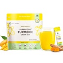 Nano Turmeric Curcumin Poudre de boisson, Jus d'or pour le bien-être et l'immunité, Pas de goût curcuma, Ajouter aux smoothies/eau routine matinale quotidienne–35X Absorption–Mango Flavor–Supplément de soutien conjoint