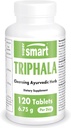 Supersmart - Triphala 6.75 g Per Serving - with Amla, Behada & Harada - Internal Cleanser for Digestion - Natural Detox Supplement | Non-GMO & Gluten Free - 120 Vegetarian Capsules