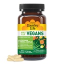Country Life Max pour les végétaliens - 120 capsules de végétalien - Multivitamines quotidiennes - Supplément de soutien immunitaire - contient de la vitamine B12, fer, acides aminés, coenzyme B vitamines - sans gluten