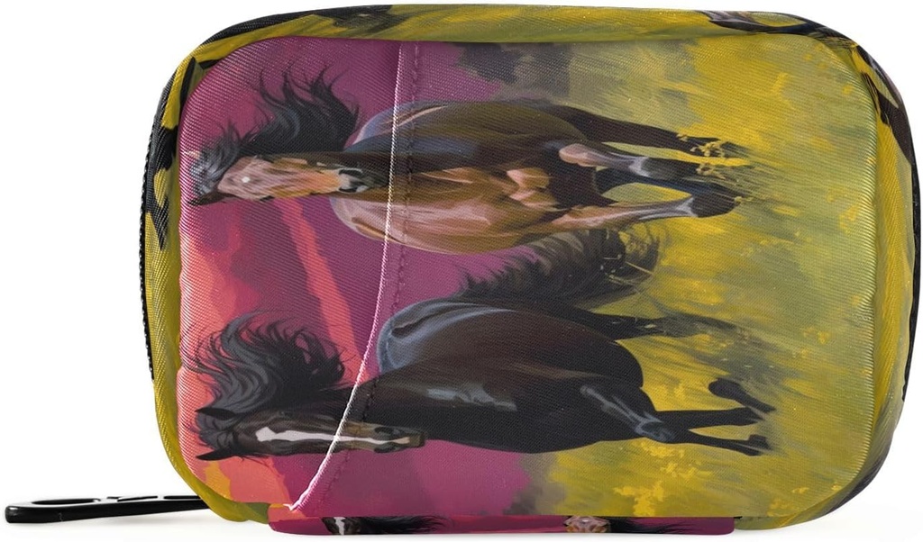 Horse Pill Organizer Case Portable Weekly Daily Pill Case Bag Organizer with Zipper for Supplements Medicine Travel Family Business