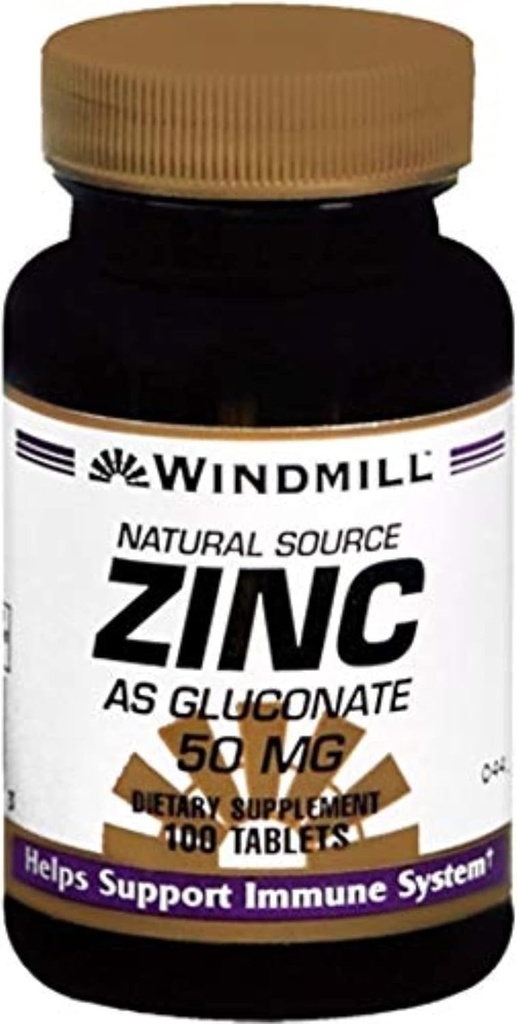 GLUCONATE ZINC TAB 50 MG WMILL Taille: 100