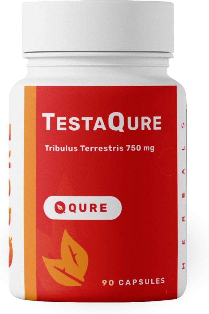 TestaQure Supplément de testostérone pour les hommes - Le booster de testostérone augmente la puissance masculine et la masse musculaire - Stamine, Endurance, Energy & Mood Enhancer - 90 Capsules Vegan & Soy-Free
