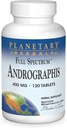 Herbals Planétaires Full Spectrum Andrographis 400mg Soutenir des systèmes digestifs, cardiovasculaires et unrinaires sains - Soutien pour une fonction hépatique et immunitaire saine - Ayurvedic Herb - 120 comprimés