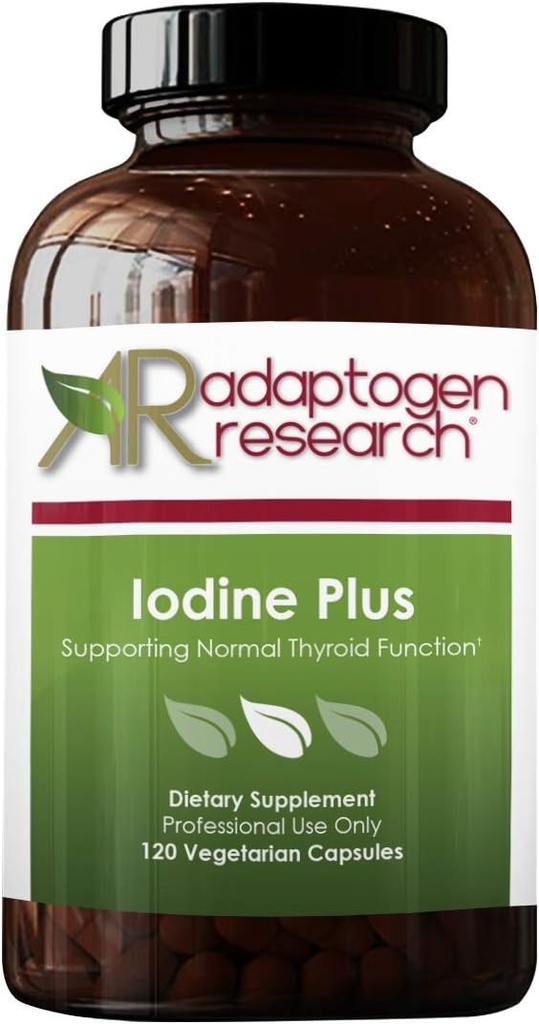 Iodine Plus | Potassium Iodide 10mg with Selenium | 120 Vegetarian Capsules | Adaptogen Research