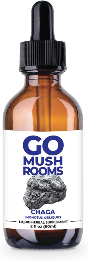 Supplément de teinture de champignons Chaga - Support riche en nutriments et antioxydant - 2 fl oz (60 portions)*