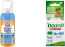 Arm & Hammer Saline Spray Nasal 4.5oz & beano to Go Comprimés de dégazage 12 Compte