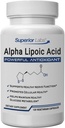Superior Labs Alpha Lipoic Acid 600 mg Capsules, Pure Non-GMO ALA, High Absorption, Nerve Support, Healthy Circulation and Nerve Response, Healthy Aging Antioxidant, 120 Veg Caps, 4-Month Supply