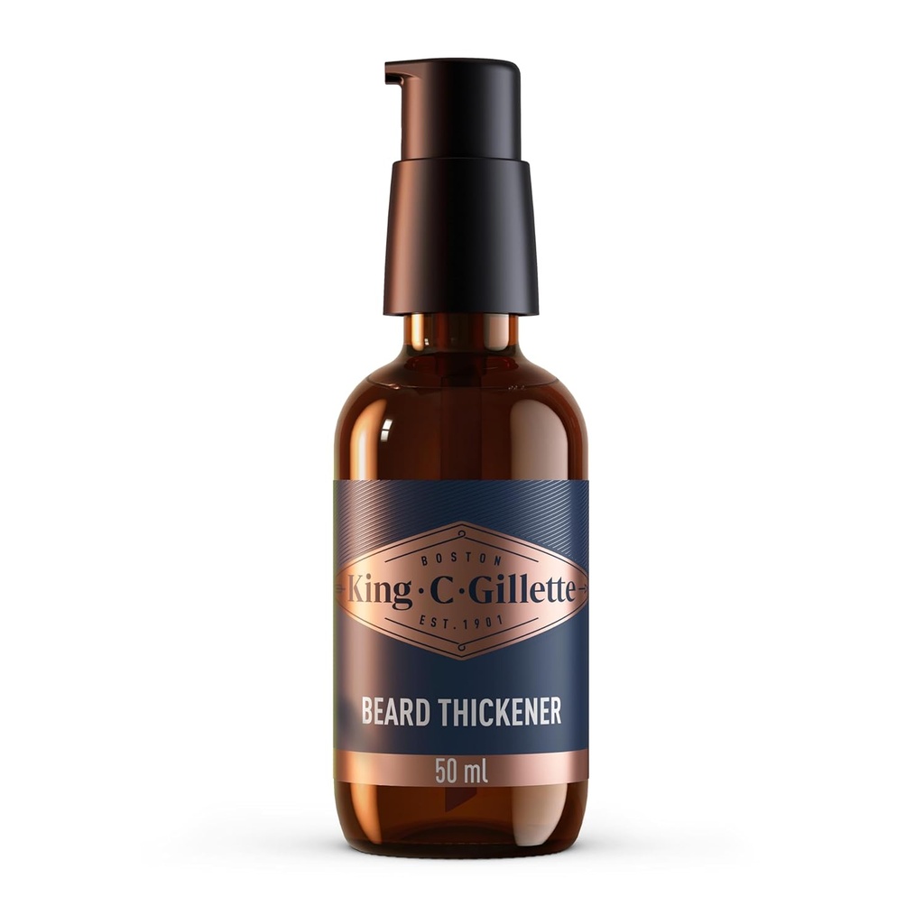 King C. Gillette Beard Thickener formulated with Vitamin B complex and Caffeine, 1.7oz